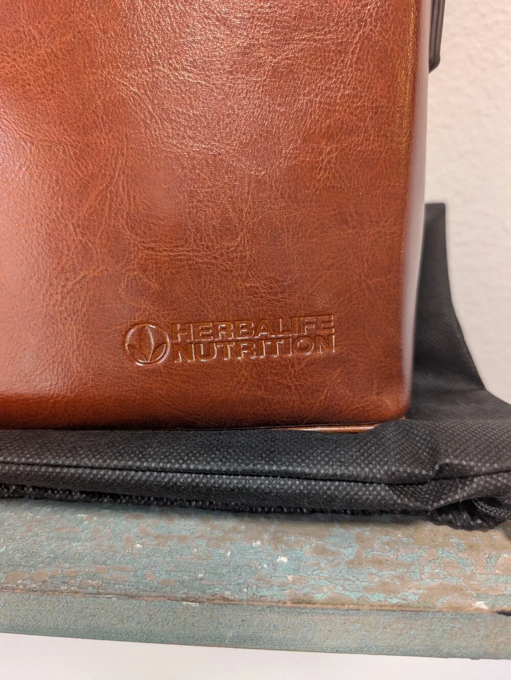 New Herbalife Nutrition Crossbody Bag Brown Faux Leather Travel Distributor